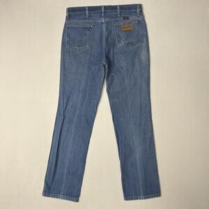 Wrangler 936DEN Jeans Mens 34x31 Blue Medium Wash Regular Straight Denim